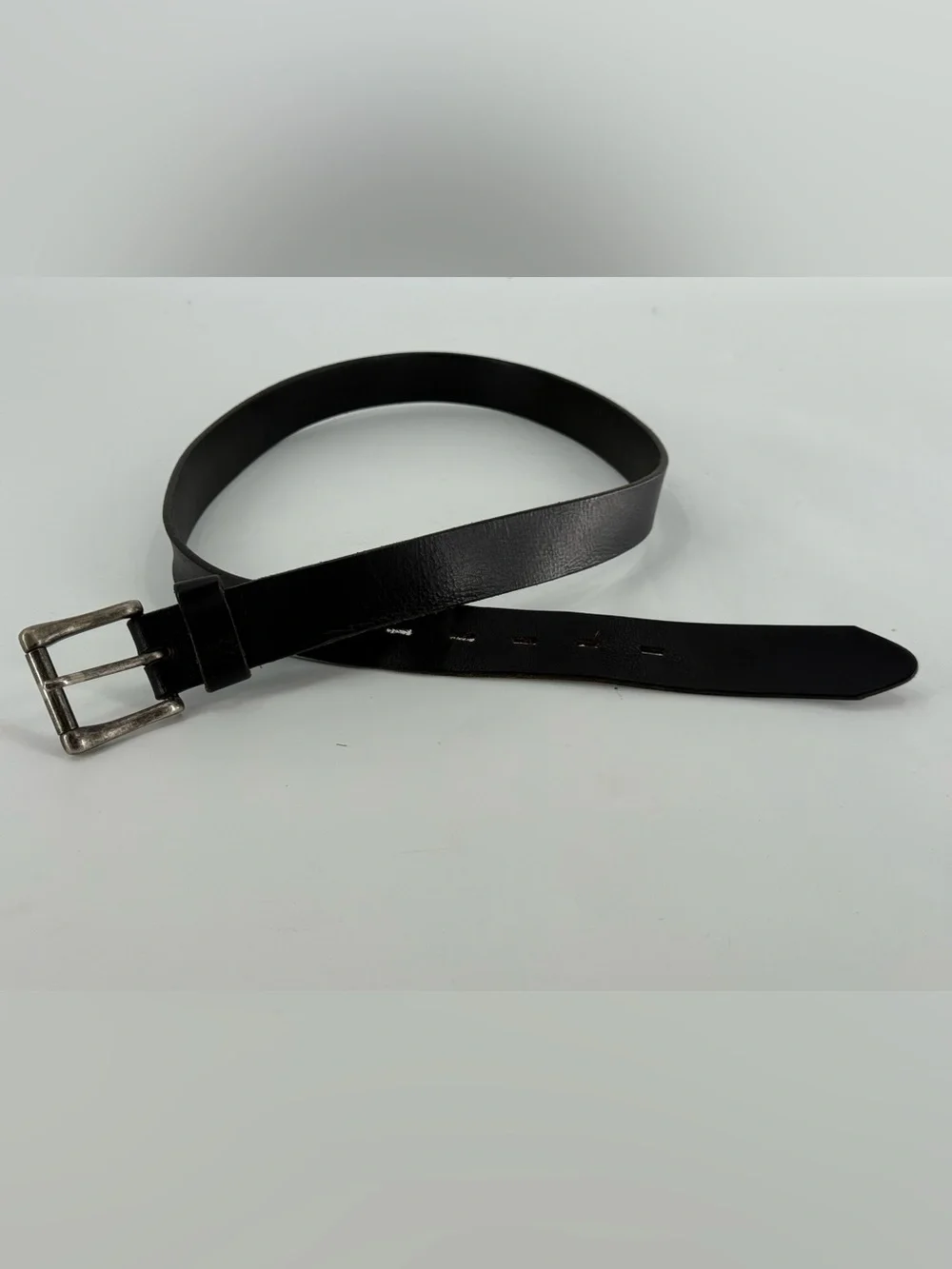 Vintage Casual Black Leather Belt 40